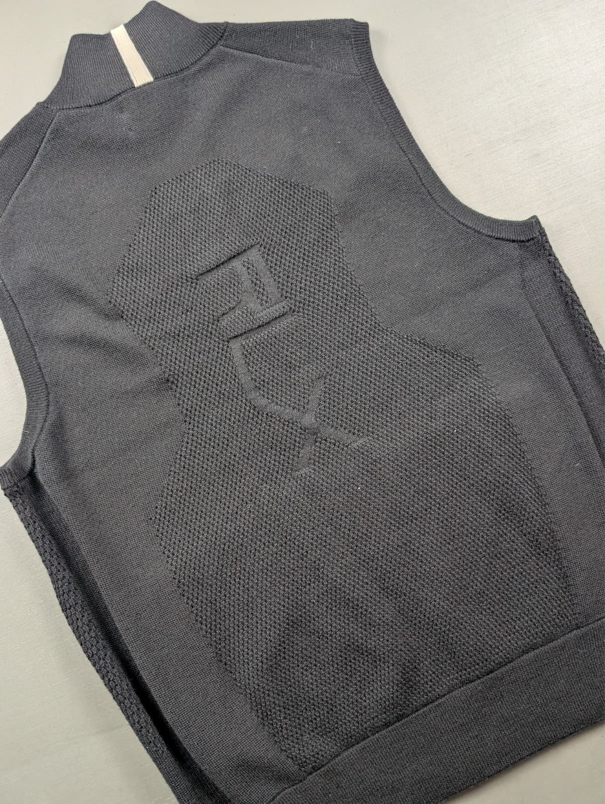 RLX Ralph Lauren Golf Vest Men’s Medium Black Wool Blend Full-Zip Knit 4