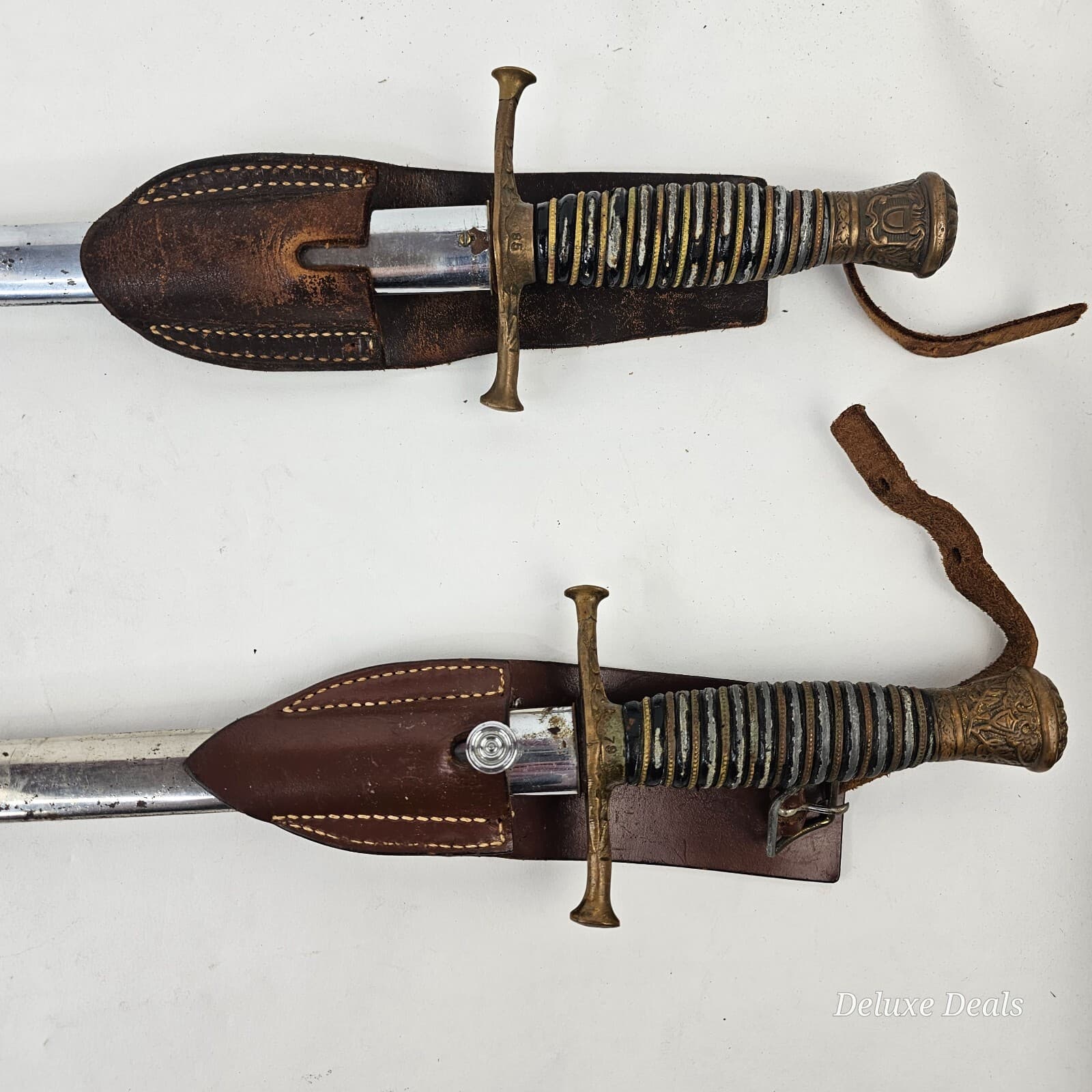 Pair of German Swords w/ Metal Scabbards, approx. 27" Long 2