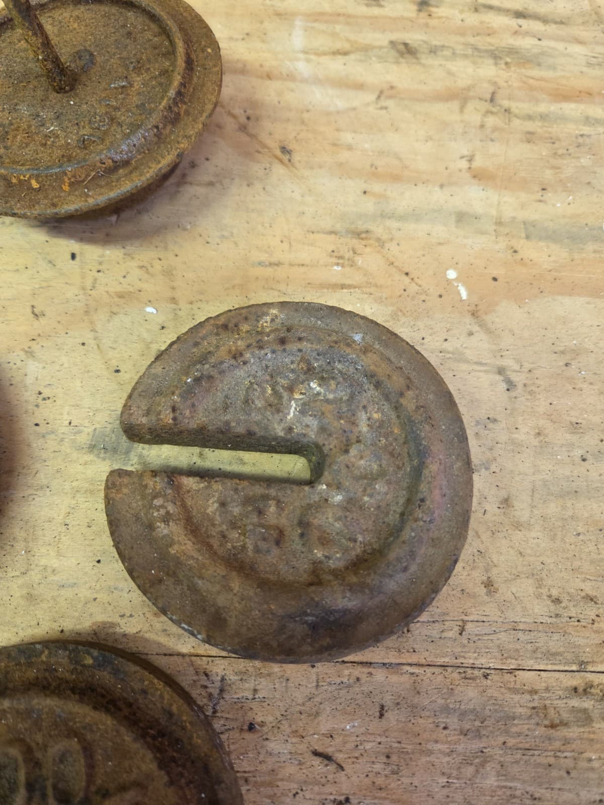 Scale Weights From Floor Scale Platform Scale Cast Iron Antique See All Details  4