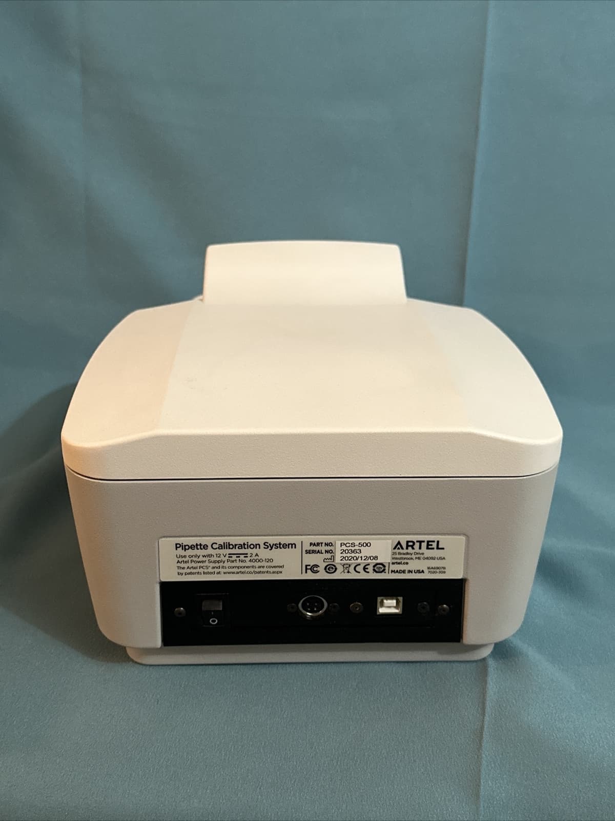 Artel PCS-500 Pipette Calibration System Mfg 12/2020 6