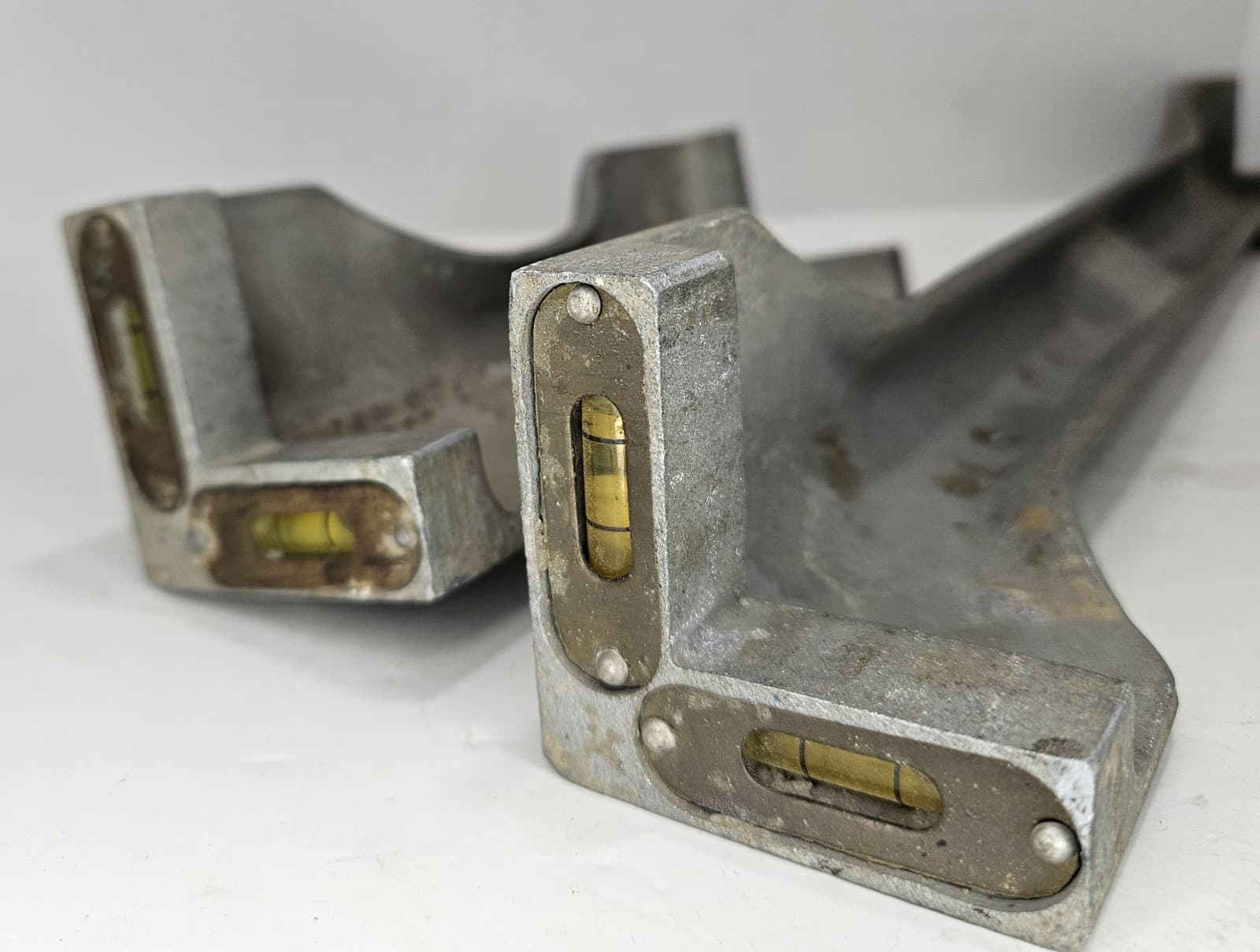 Vintage Lot (2) Bresslers 706 Aluminum Post Level 18" & 8" Pasadena CA. RARE  6