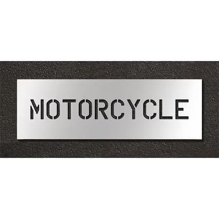 Rae Stl-108-70616 Pavement Stencil, Message, Motorcycle, 6 In Character Height,