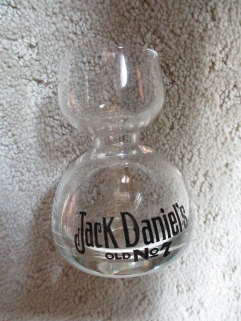 Jack Daniels Double Bubble Hourglass Shot Glass Jigger  No 7 Larger  6 oz Size 4