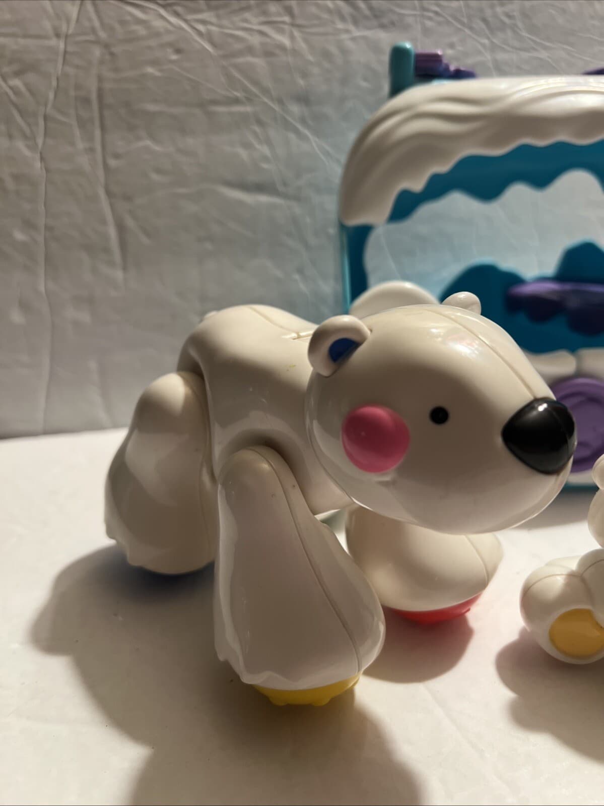 Fisher Price Amazing Animals Arctic Friends Mother & Baby Polar Bears Sounds GUC 2