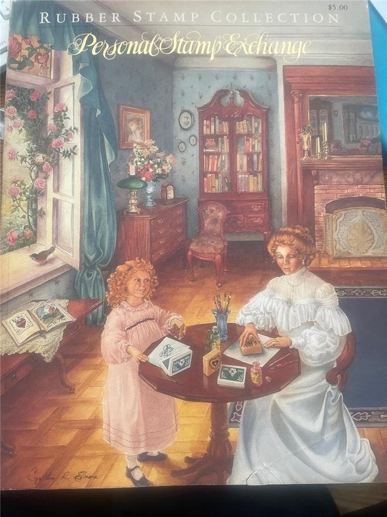 Vintage PSX 1993 Personal Stamp Exchange BOOK CATALOG OF RUBBER STAMPS free USAs