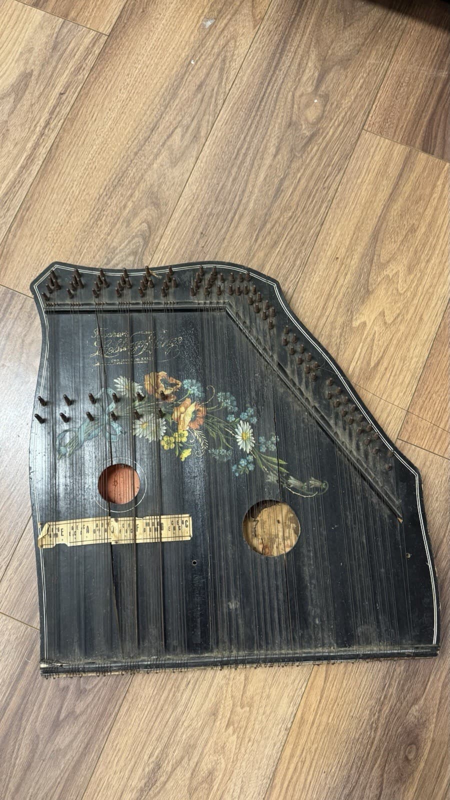 Antique Hammer chord ZITHER from the 19th century German Made 2