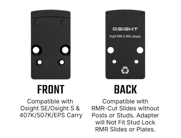 Osight RMR to RMSc Adapter Plate Fit with Standard RMSc Footprint Red Dot Sights 5