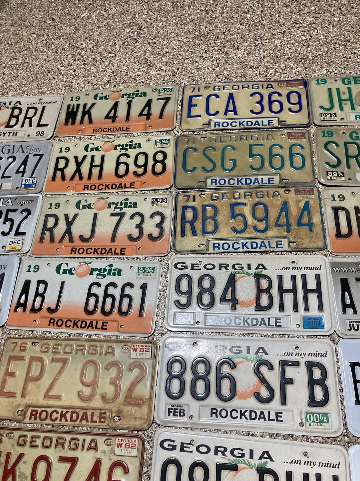 LOT (40) Georgia License Plates Peach GA Expired Craft Collect 70s 80s 90s 2000s 4