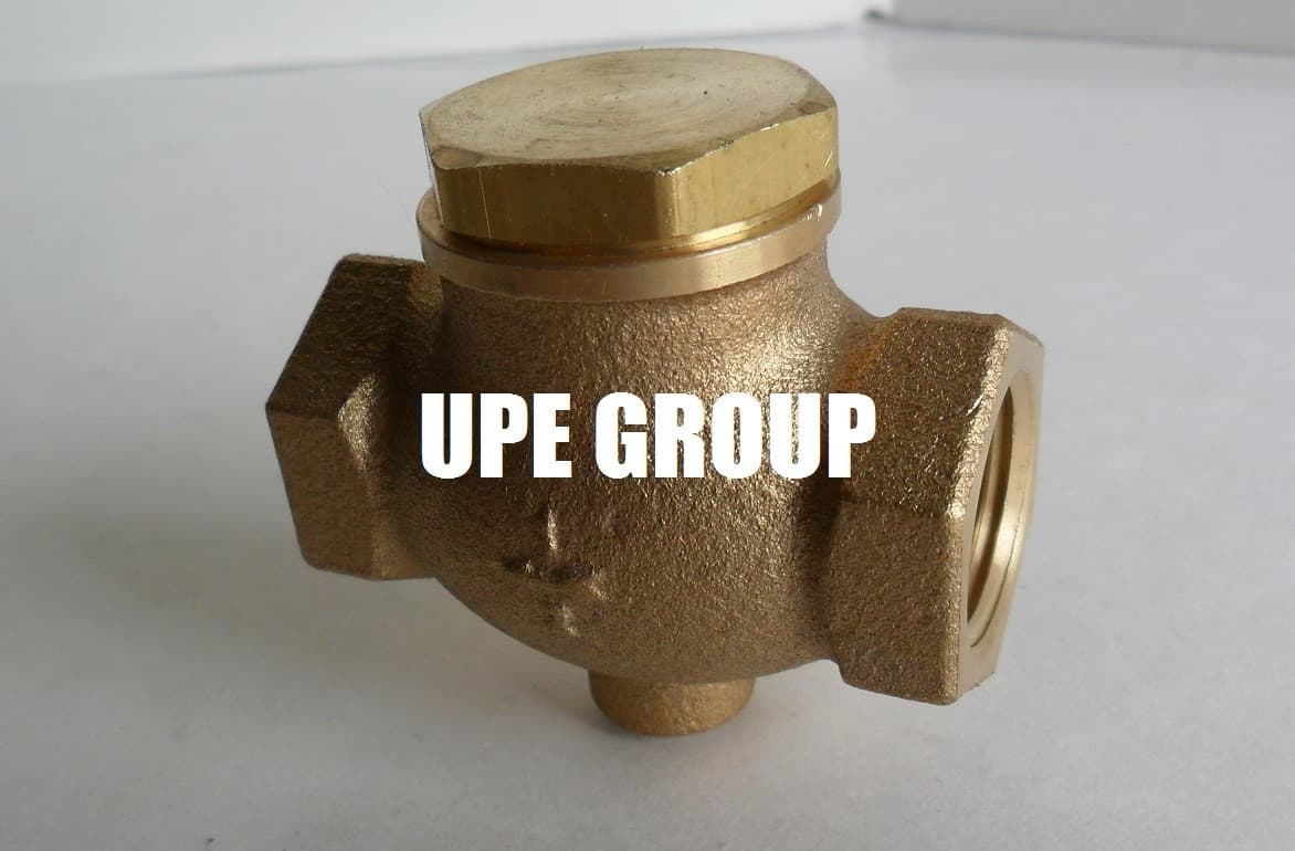New 1/2" CAST brass horizontal check valve air compressor in line vertical 3