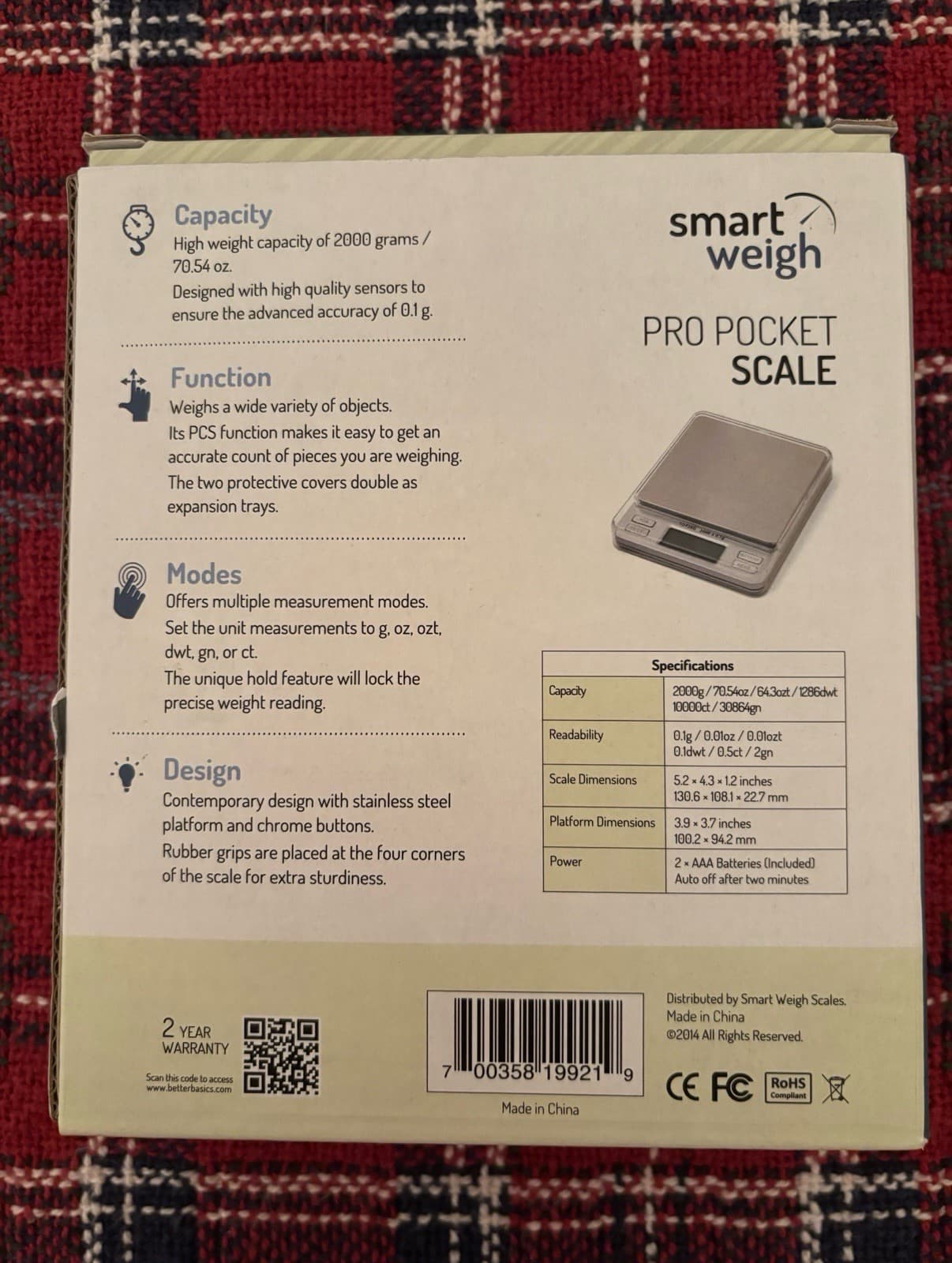 Pro Pocket Small Scale Smart Weigh 6