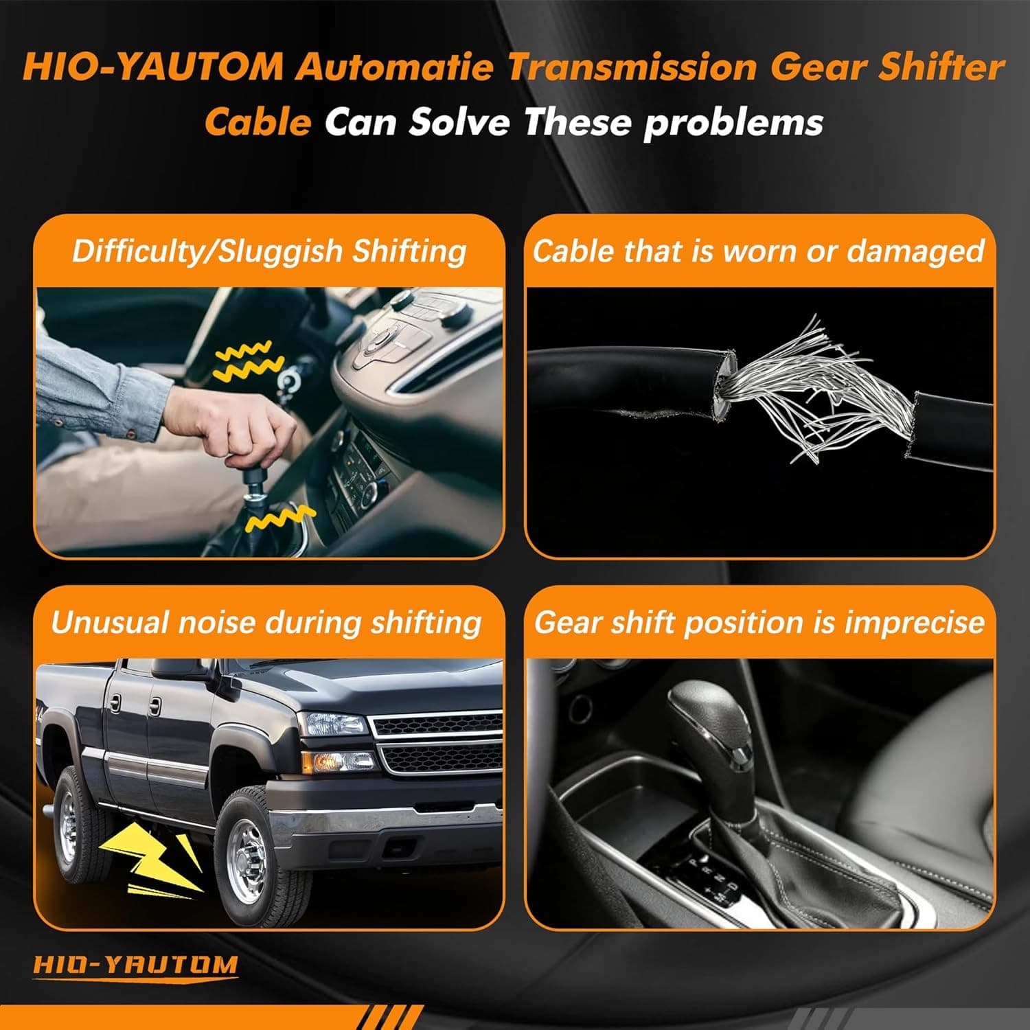 12477640 Automatic Transmission Gear Shifter Cable Compatible with Chevy  6