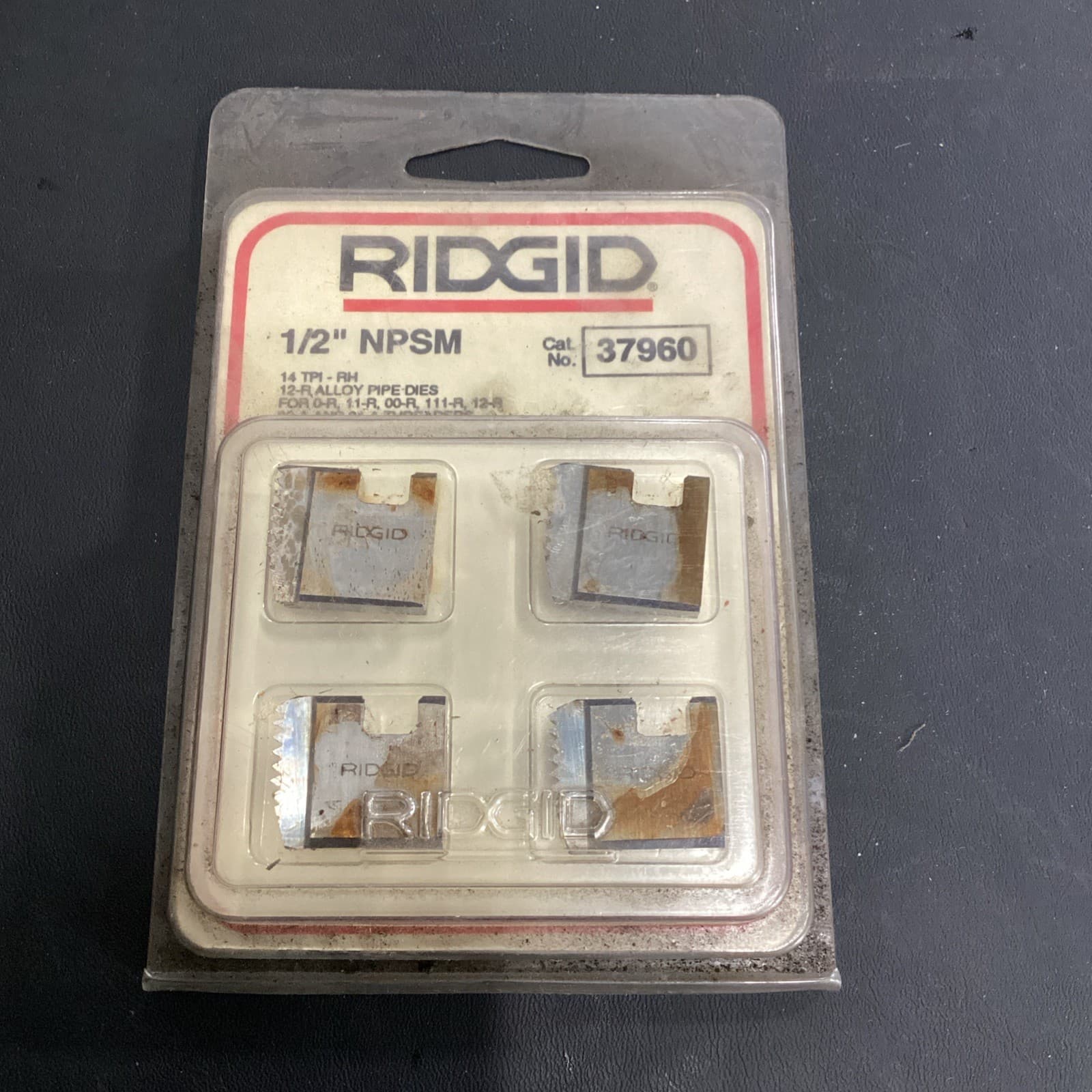 Ridgid 37960 Pipe Threader Dies 1/2" NPSM 14 TPI-RH NOS