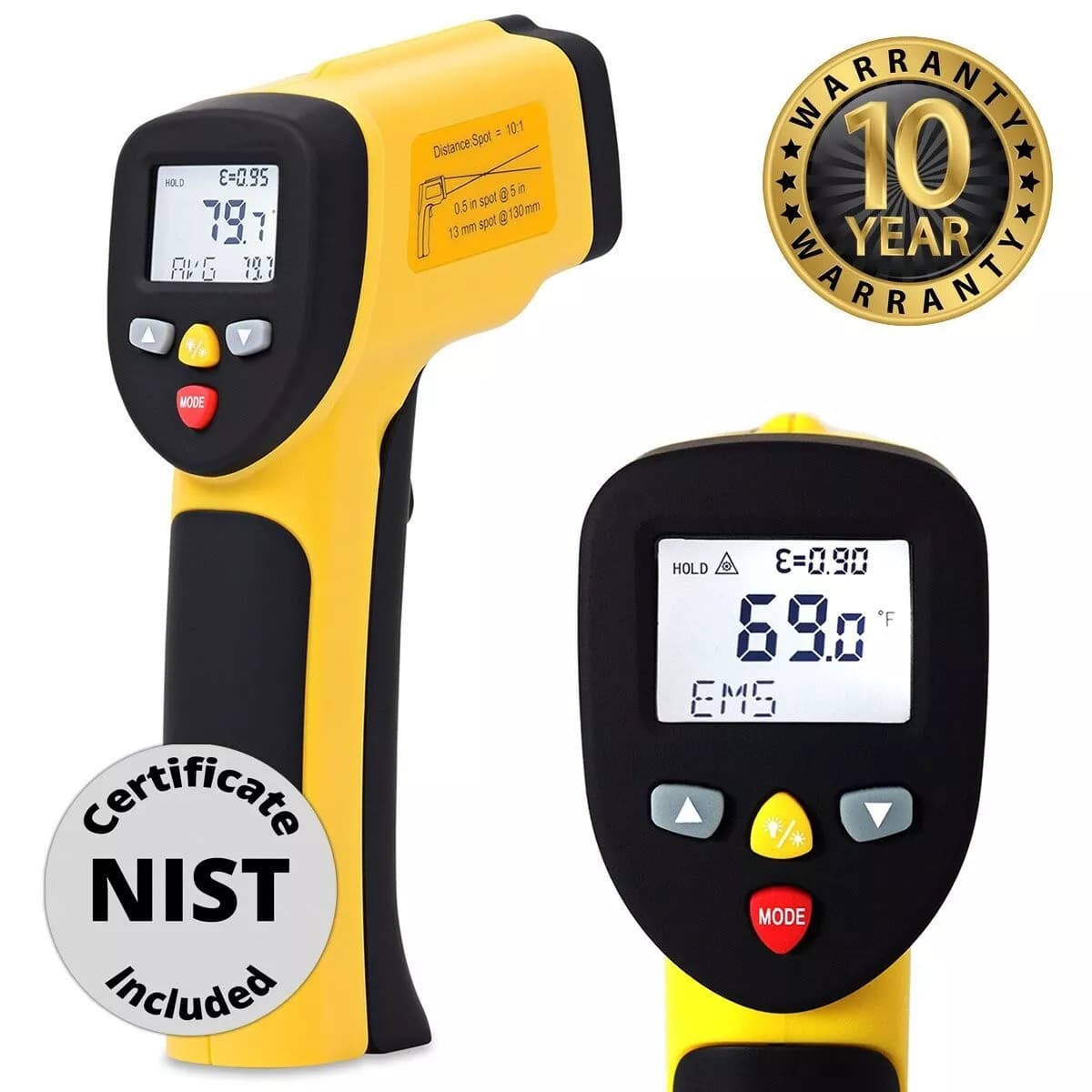 eT650D Temperature Gun by with NIST Certificate - Dual Laser Non-Contact Infr... 2