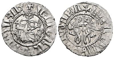 One Medieval Armenian Silver Tram - Sis Cilician Armenia 1198-1219 AD - Levon I 6