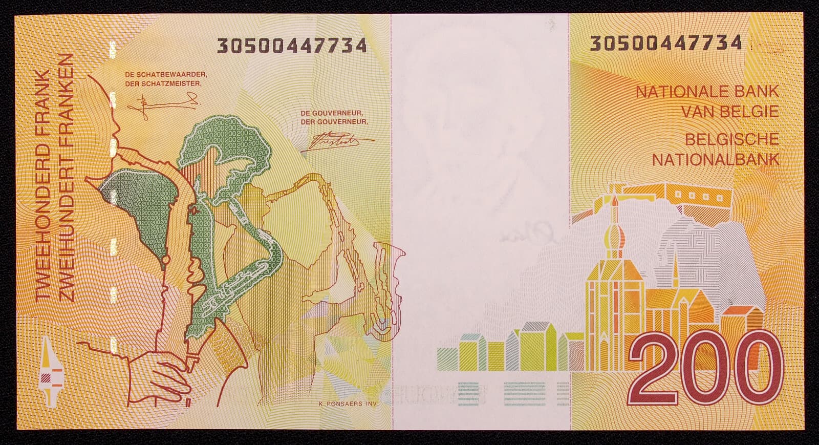 Belgium 200 Francs ND (1995) - P-148 (SLIB-013-L2710) 2