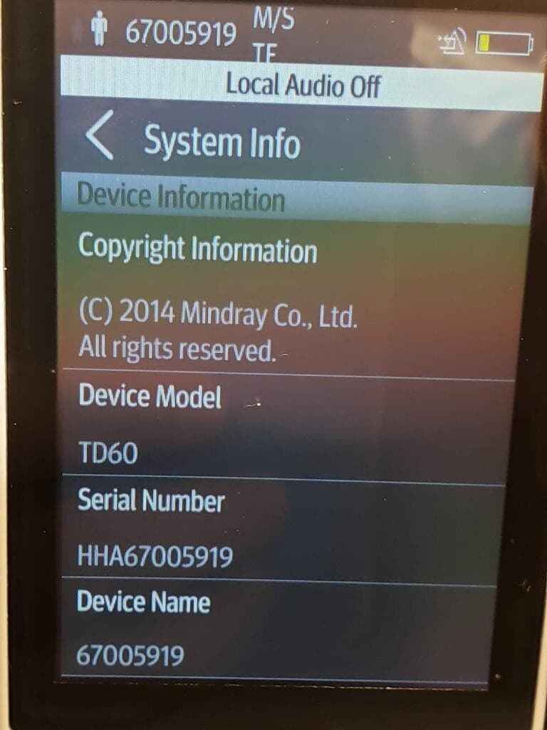 Mindray Datascope BeneVision TD60 Telepak - Biomed Tested 5