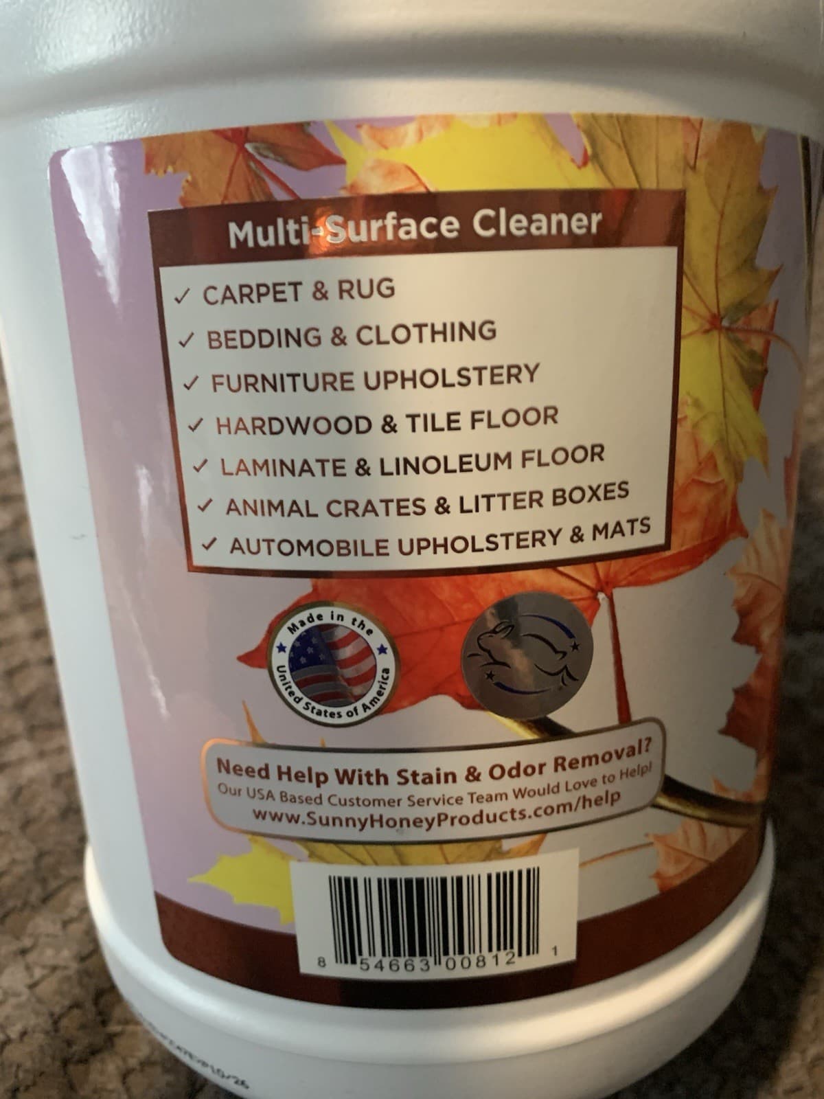 Sunny & Honey Pet Stain & Odor Miracle 1 Gallon Fall Spice Rare Scent $54 Retail 4