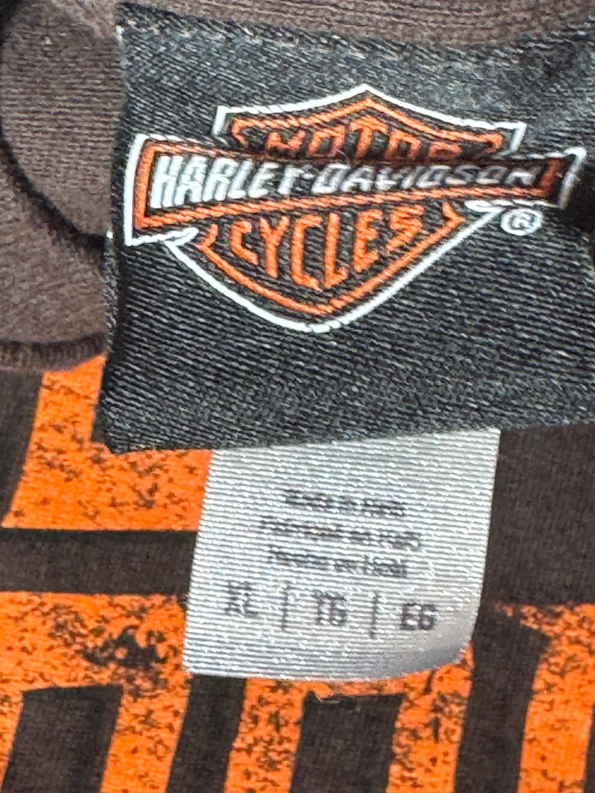 Men's Harley Davidson XL T-shirt Manila, Philppines Orange/Brown 3