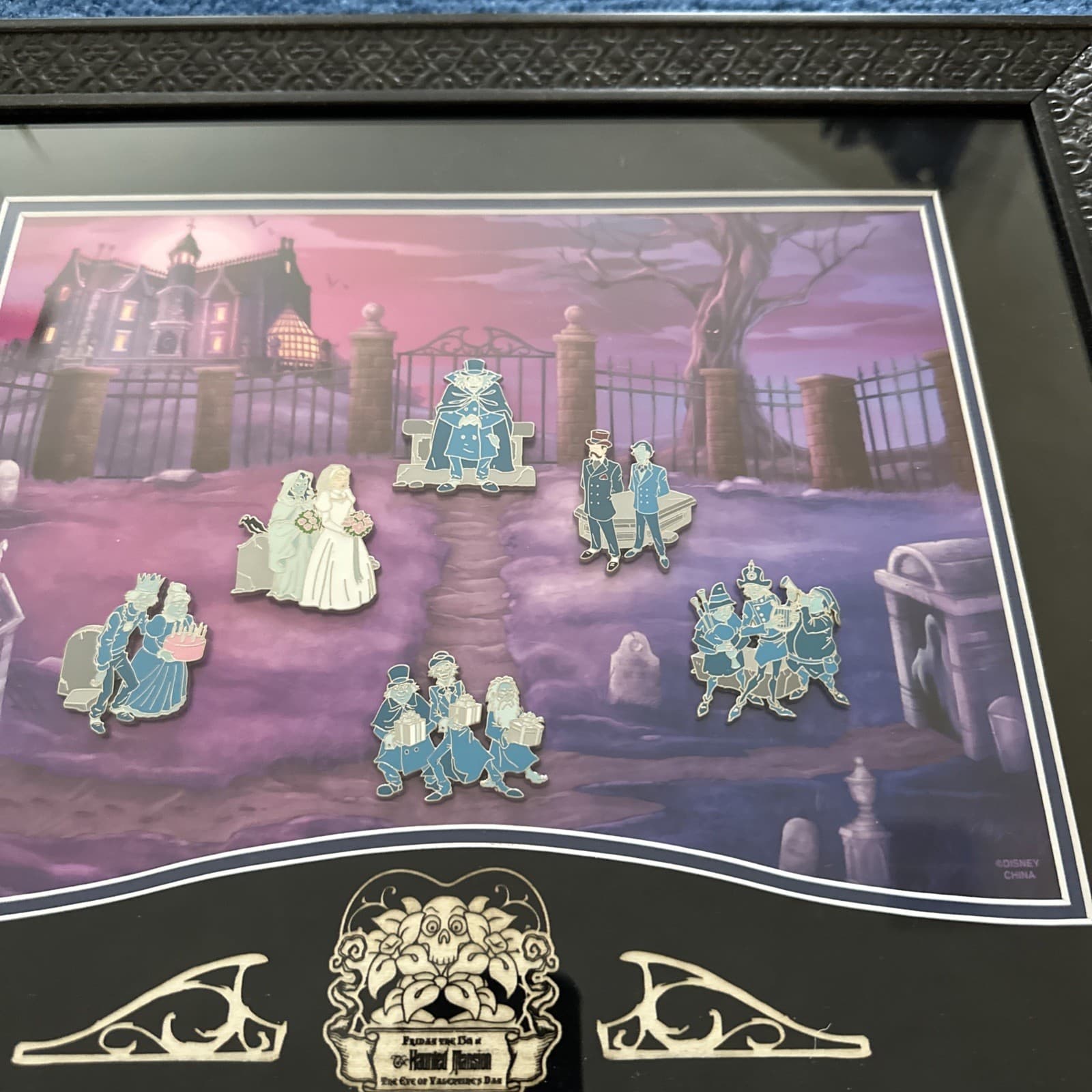 Disney Haunted Mansion Friday The 13th Eve Of Valentines Pin Framed Set LE 213 5