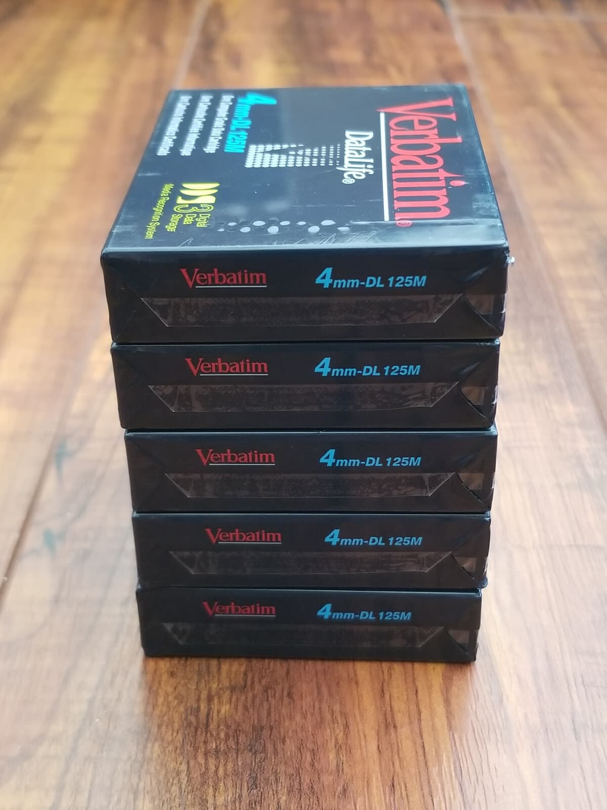 Lot of 5 - Verbatim DataLife 4mm-DL 125M 12GB DDS3 Data Cartridge Tape - NEW 5