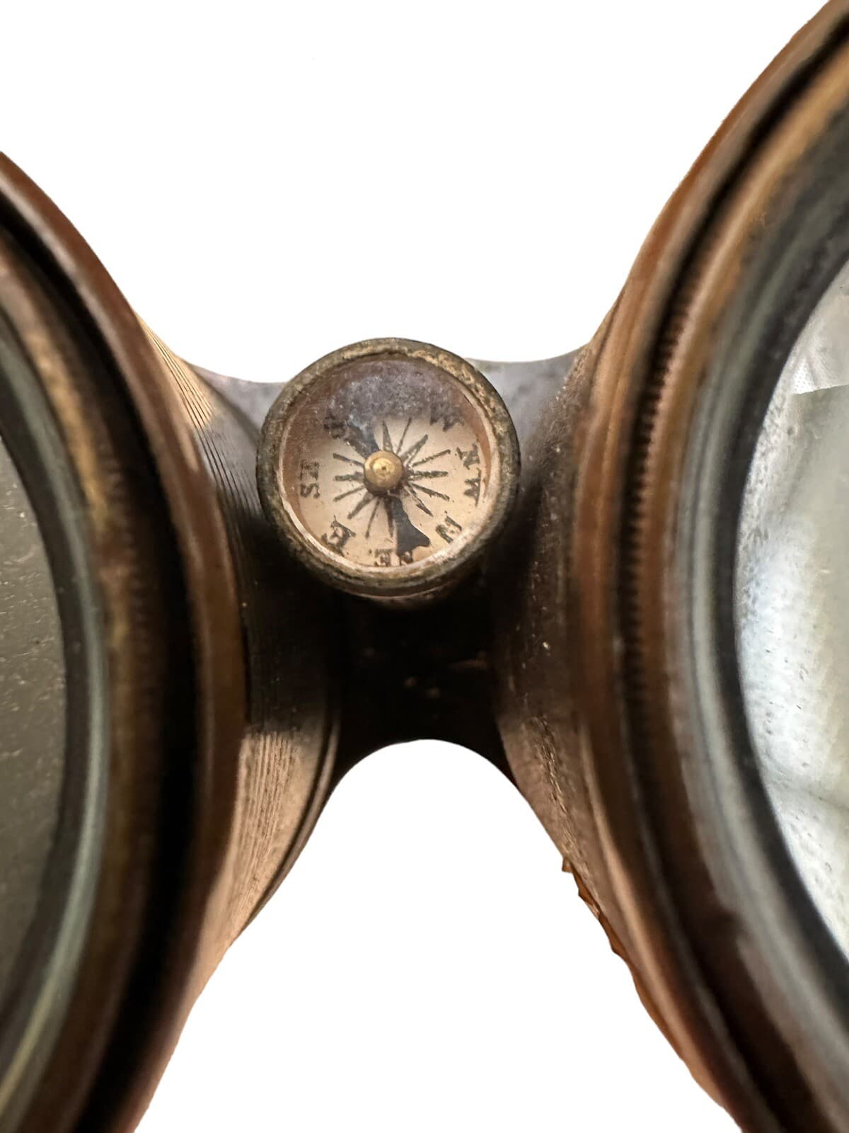 Rare HTF La Ville WW1 Signal Observation Post Binoculars with Compass And Case 4