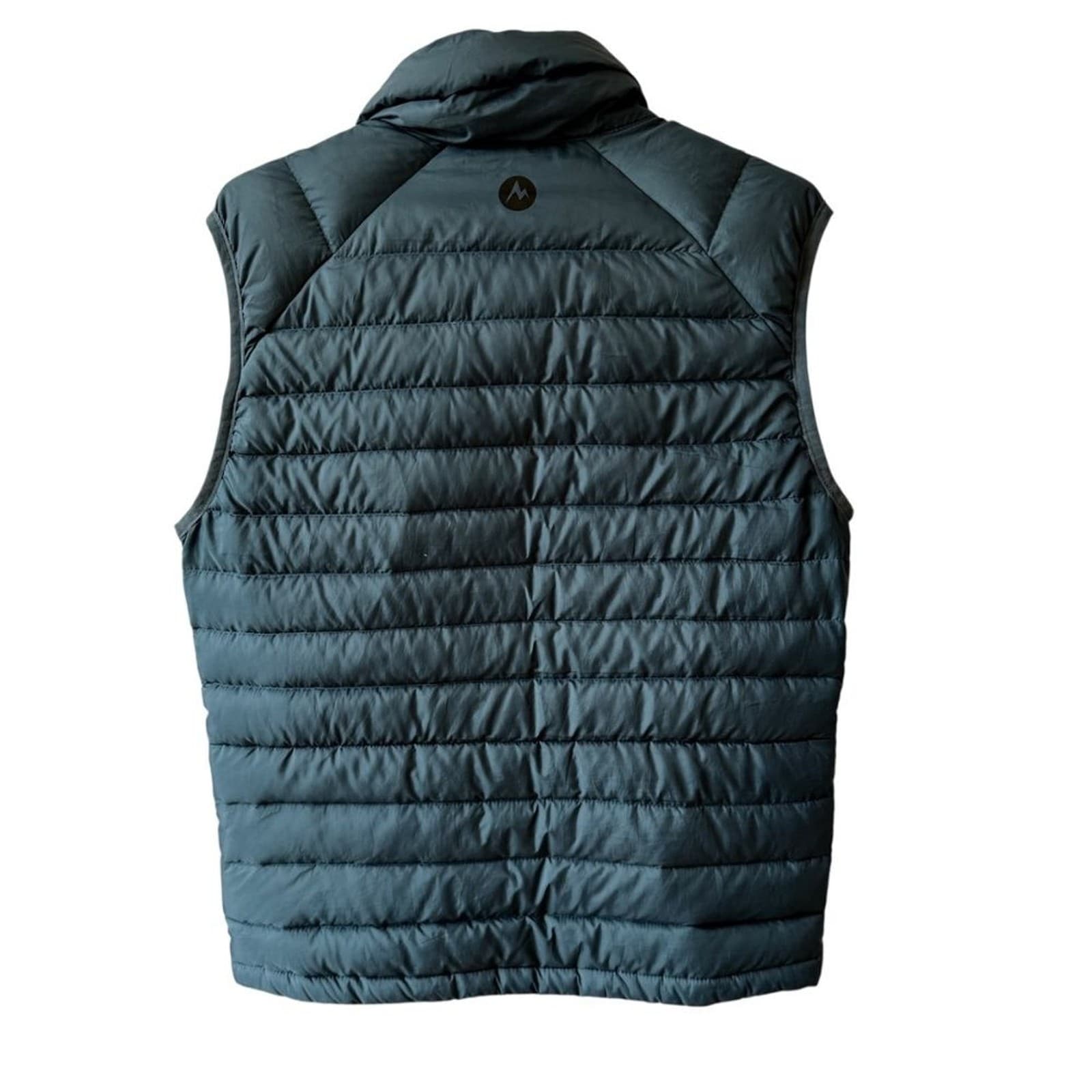 MARMOT DUCK DOWN QUILTED PUFFER VEST MENS SM TEAL ACTIVE OUTDOORS PERFORMANCE 4