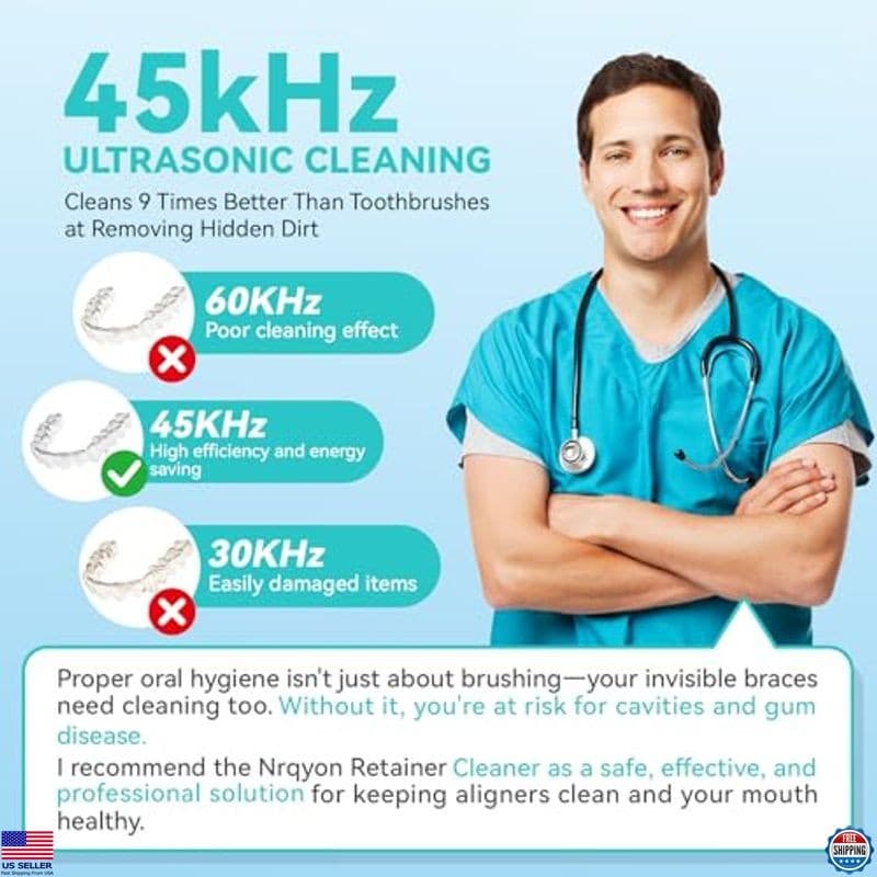Denture Ultrasonic Retainer Cleaner Machine - 45kHz Retainer Cleaner Machine 5
