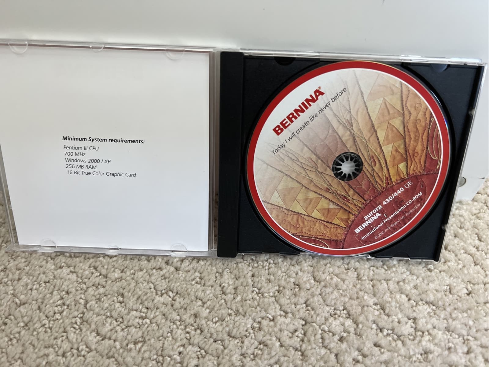 Bernina Aurora 430 440 QE Instructional CD