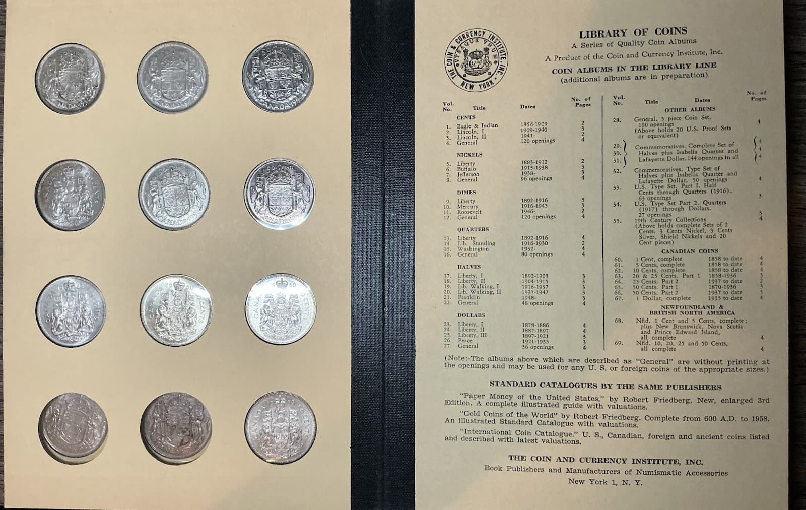 Library of Coins CANADA 50 CENTS Part 2. 1937 TO DATE 3 Coins Missing .80 Silver 5