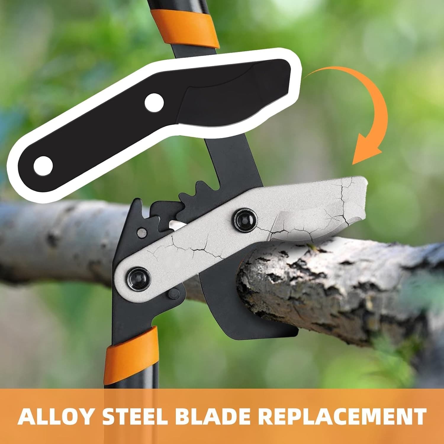 2 PCS Steel Blade for Fiskars 32" PowerGear 2 - Large Blade for Fiskars Garde... 5