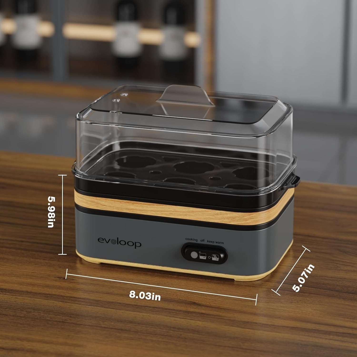 "Cocedor Electrico Rapido de Huevos con Capacidad para 6 Huevos Cocina de Huevos 3