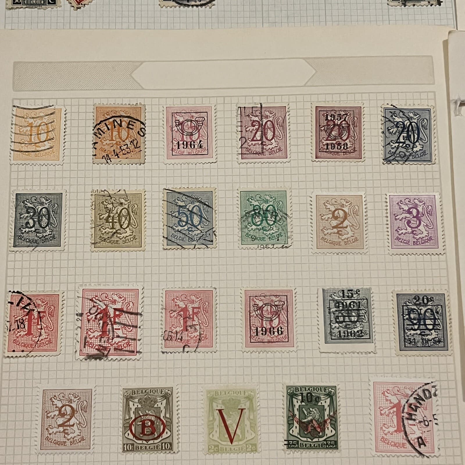 BELGIUM STAMPS ON ALBUM PAGES OVERPRINTS, NUCLEAR, RED CROSS & MORE #1 3