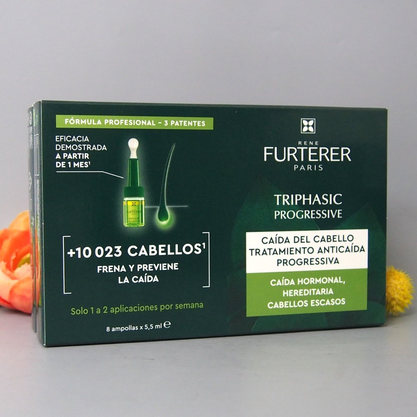 Rene Furterer 8 Vials Triphasic Progressive Treatment 8 x 5.5ml MSRP $86.00 2