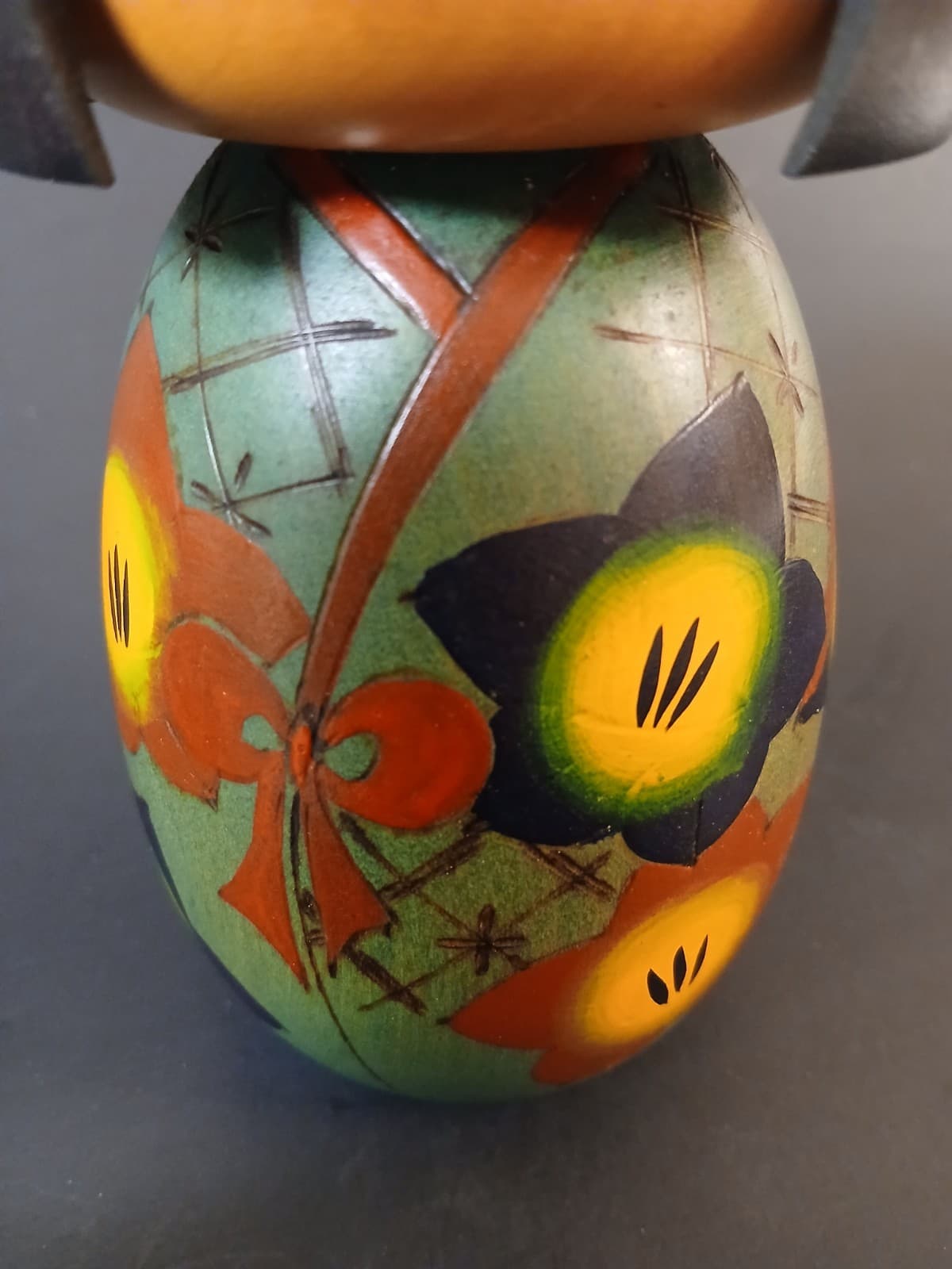 Gumma Kokeshi Doll Yuji (Yushi) Kawase 7" Signed JAPAN Vintage 5