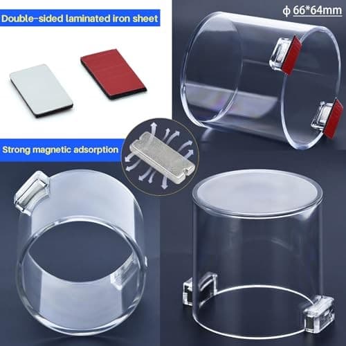Strong Magnet Magnetic Push Button Switch Protective Cover 66*64mm Round Hole 5