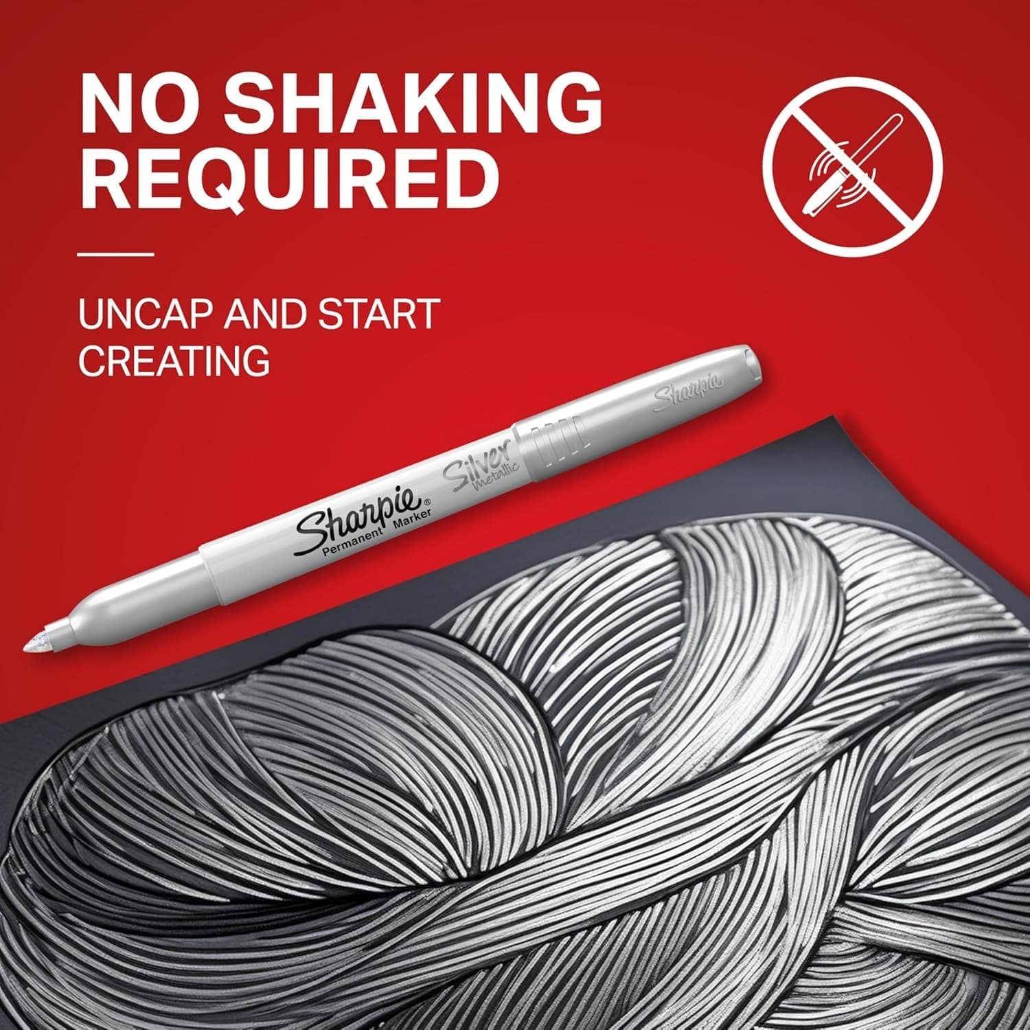 6 Count Fine Point Metallic Permanent Markers - Brilliant Sheen for Crafts 6