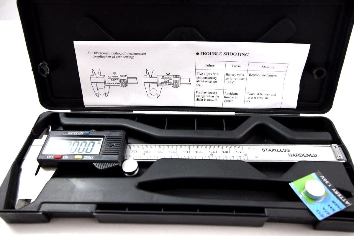 6" Stainless Electronic LCD Digital Vernier Caliper Micrometer Metric SAE 5