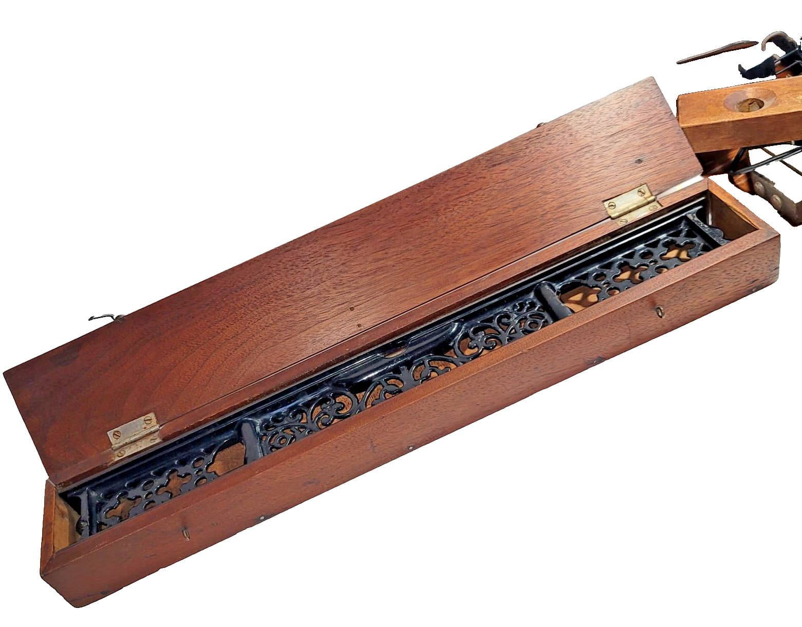 ANTIQUE C.E. JENNINGS & CO CAST IRON FILLIGREE LEVEL 18" USA With box