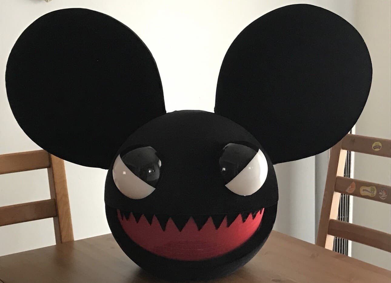 Evil Deadmau5 Head Costume In Black