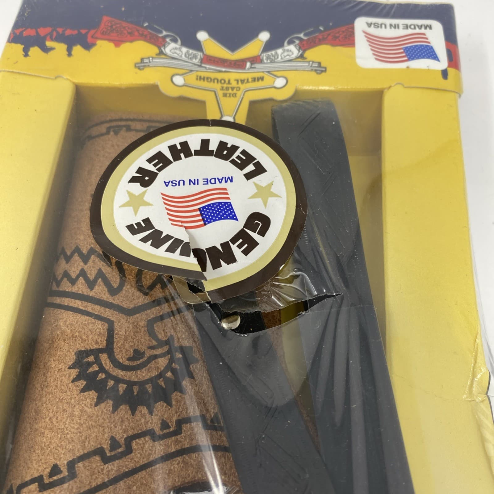 Vintage American West TOOTSIETOY Pistol Cowboy Cap SINGLE HOLSTER SET -READ 6