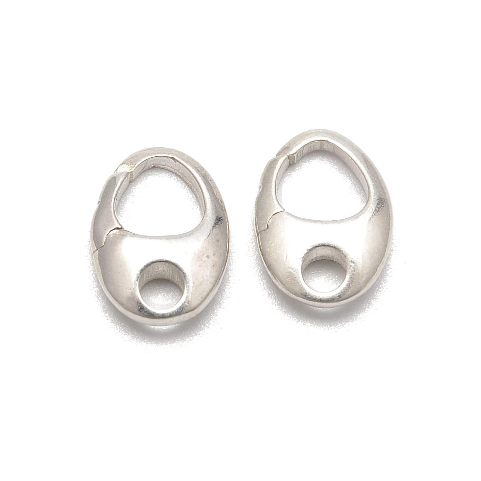 925 Sterling Silver Fish Clasp Size 9x12mm 3Pcs Per Bag