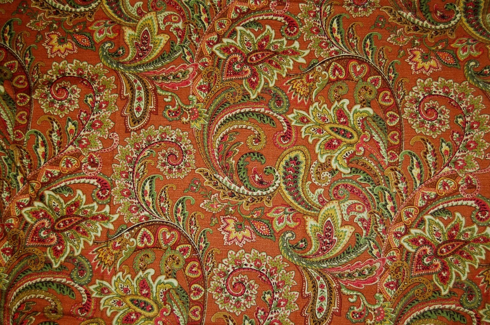 VINTAGE RETRO Fabric Raymond Waites Paisley 49"X54" 27"x40" 2 cuts  Made in USA 4