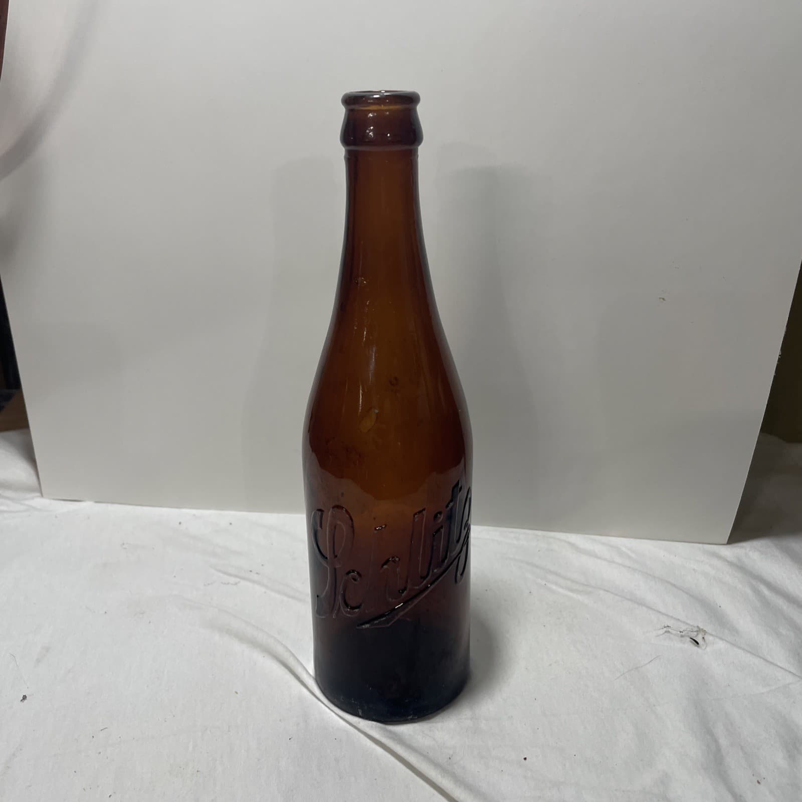 vintage schlitz beer bottle Amber 2