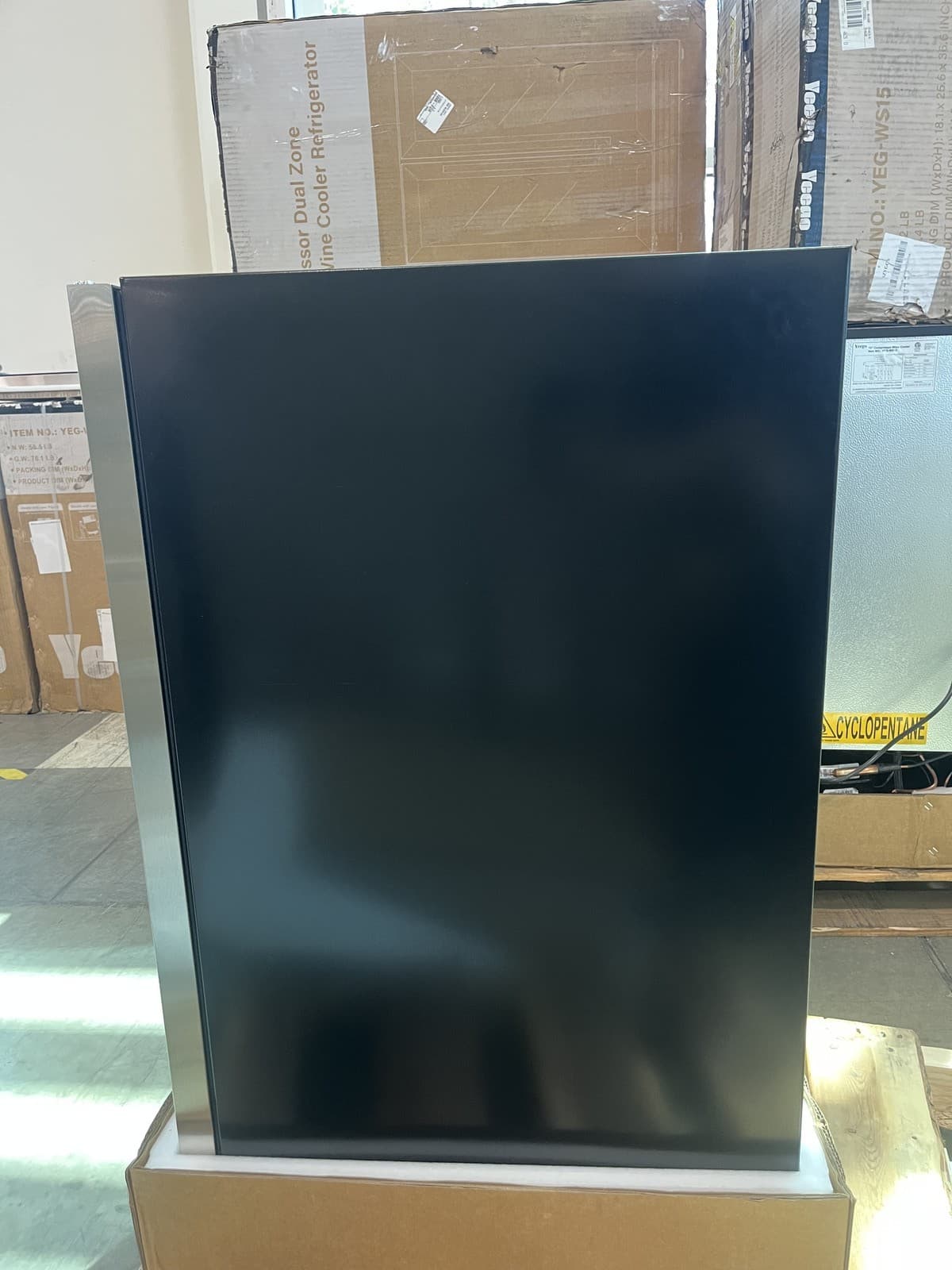 Yeego Beverage Cooler 15" Refrigerator 80 Cans Capacity Freestanding/Built-in 4