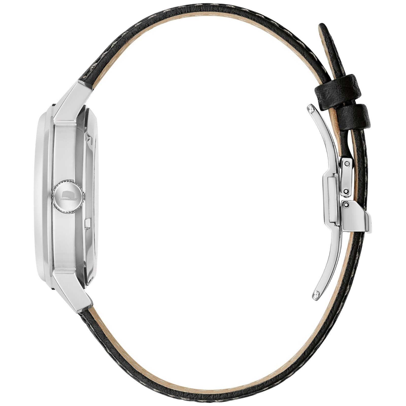 Bulova Men's Frank Sinatra Automatic Calendar Black Leather Watch 40 MM 96B381 2