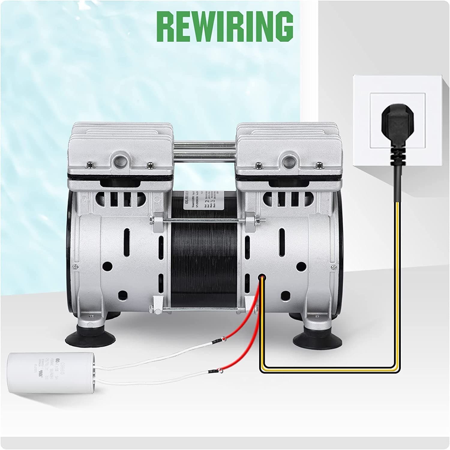 AC 110V Pond Aerator Lake Pond Aeration System w/ 3/4HP Pump 10"Diffuser 3 Acres 4