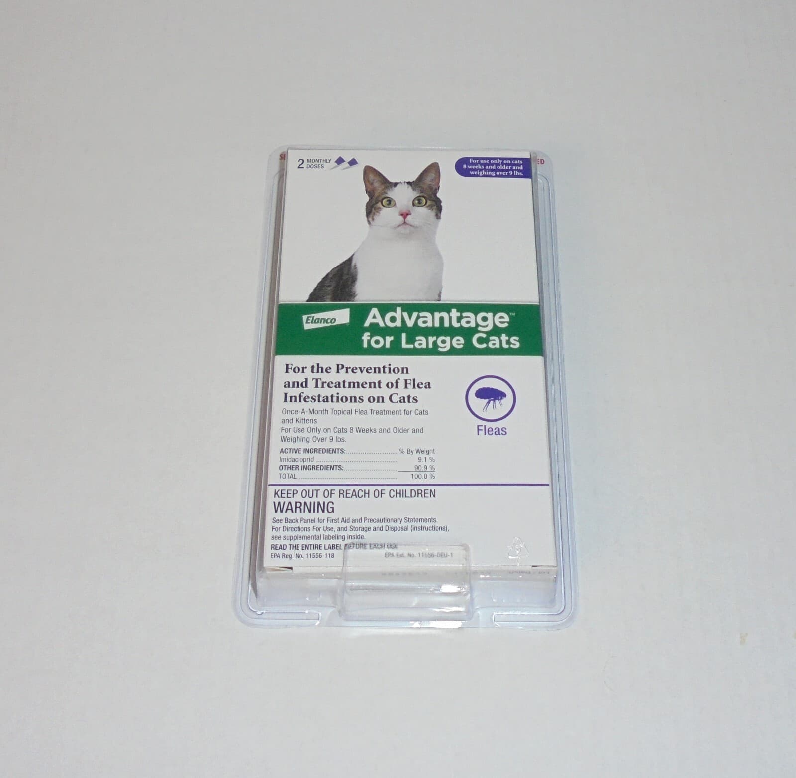 Elanco Advantage for Large Cats Flea Prevention Treatment *NEW* 2 Monthly Doses