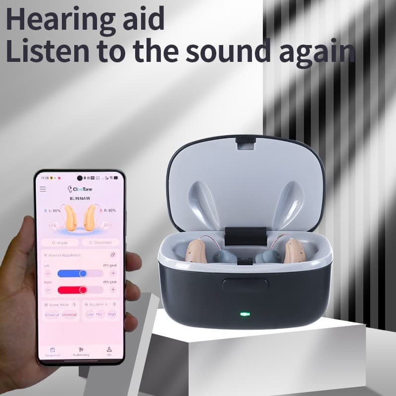 OTC Rechargeable Bluetooth Hearing Aids For Seniors With APP Control Streaming 3