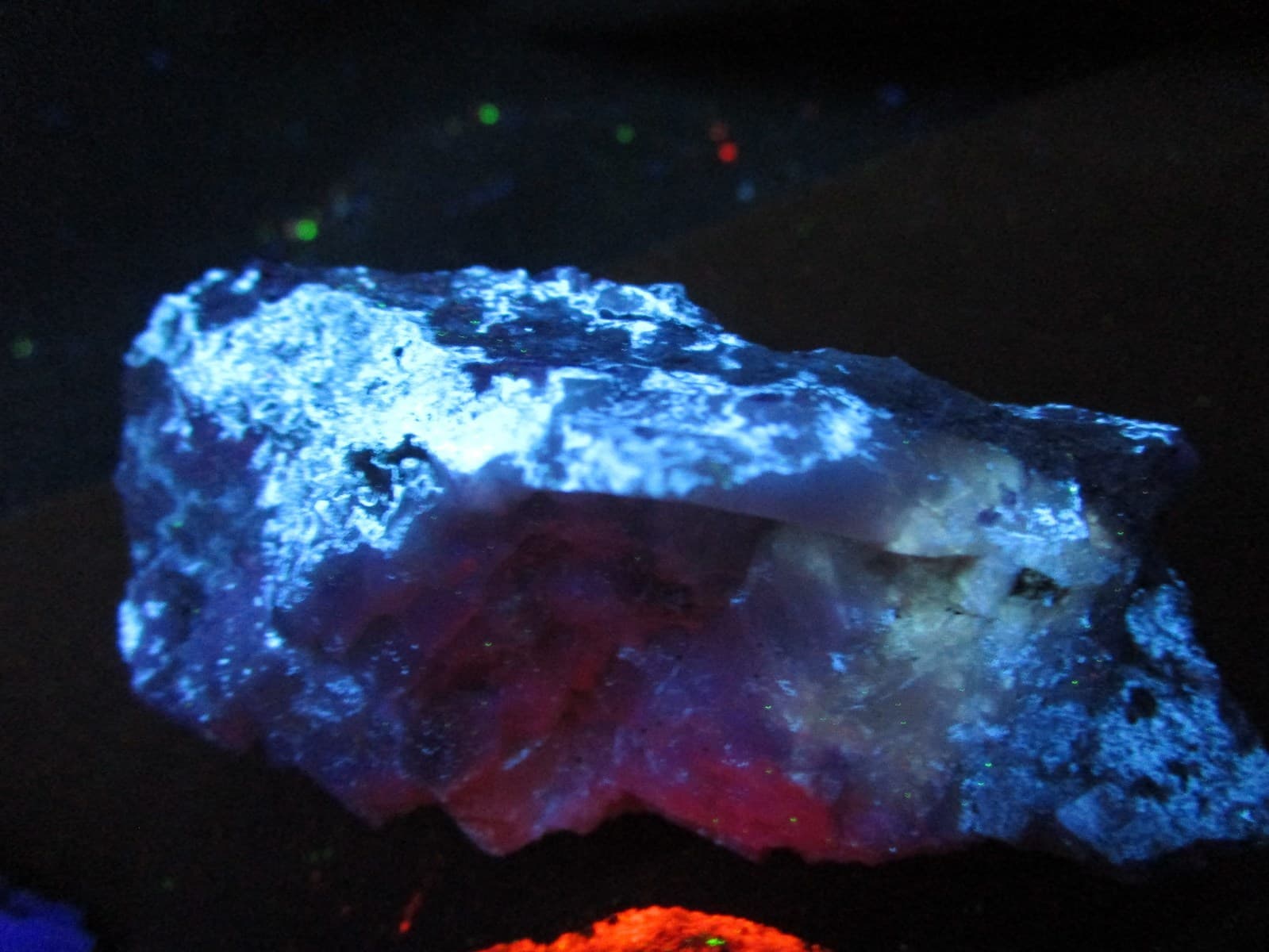 Up to 8 Colors 1 pound Fluorescent mineral rock crystal quality variety box 6