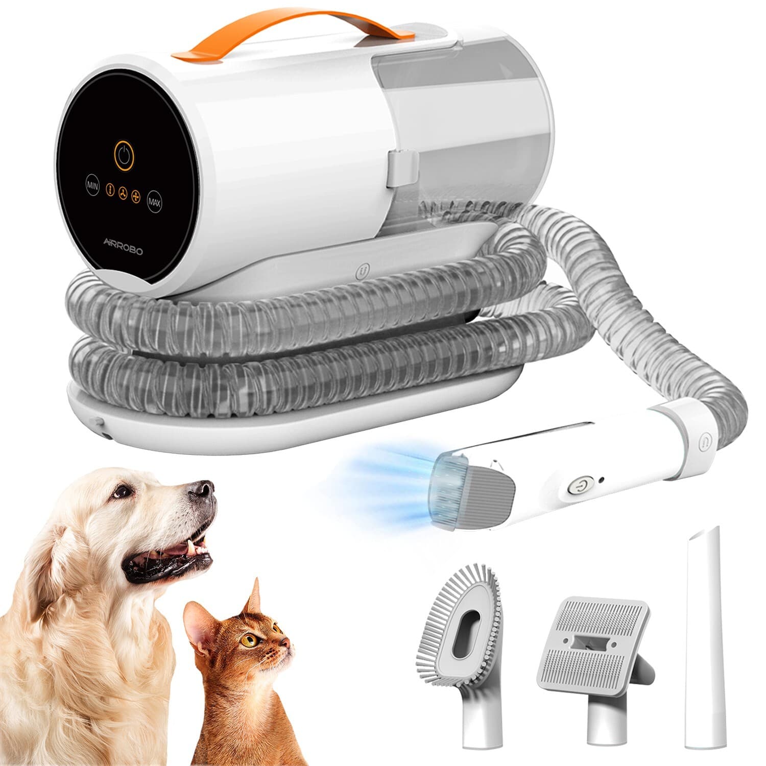 AIRROBO PG100 Pet Grooming Vacuum with 5 Grooming Tools, 12000Pa Suction Power 3